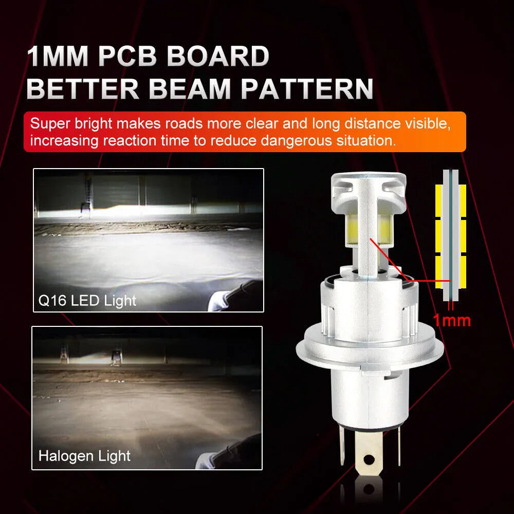 2 x H4 LED Headlight Bulbs DL650 DL1000 SV1000 TL1000S TL1000R AN400 GTR1400 FZ1
