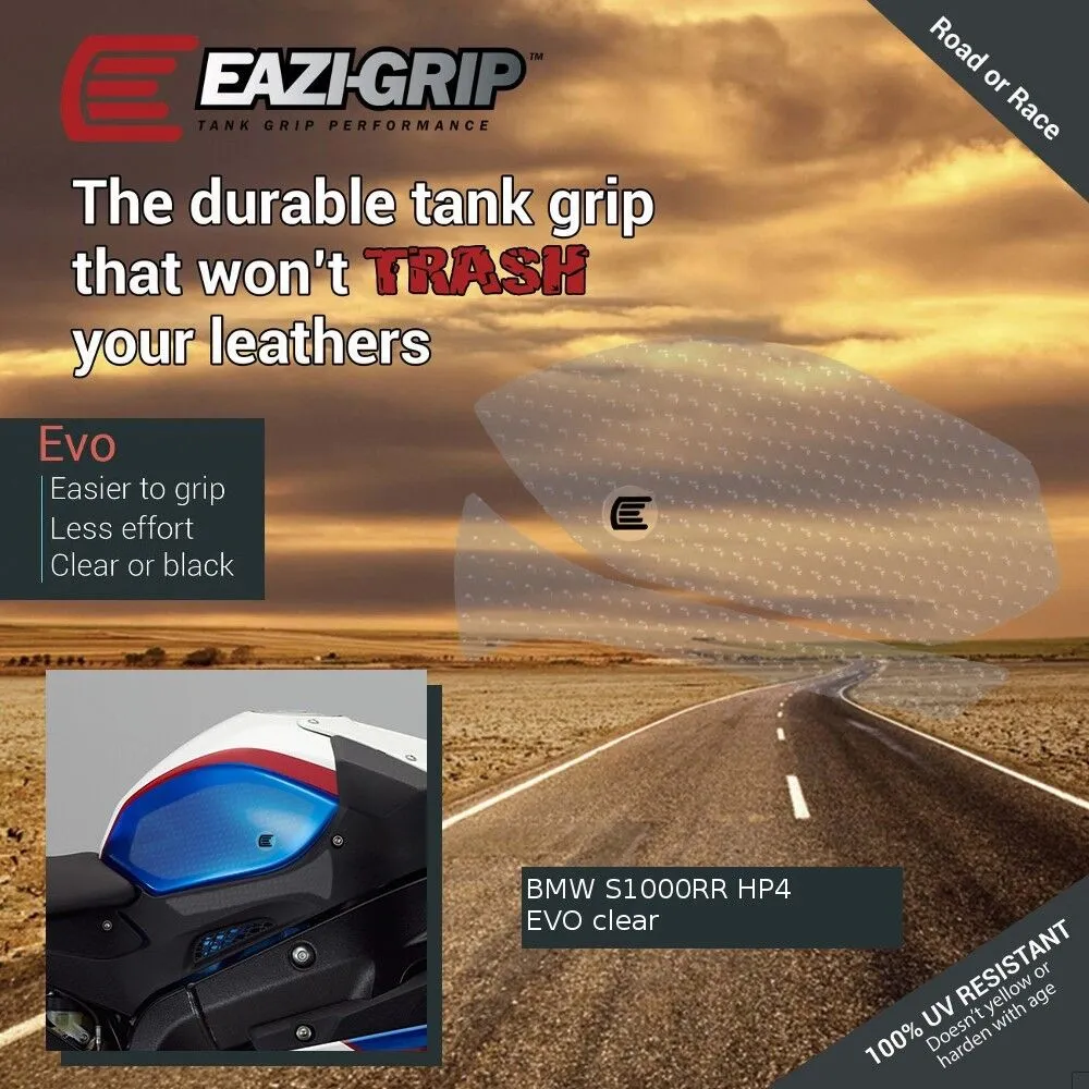 2009-14 BMW S1000RR & HP4 - Eazi-Grip Evo Tank Traction Pads - Clear 4 Piece Set