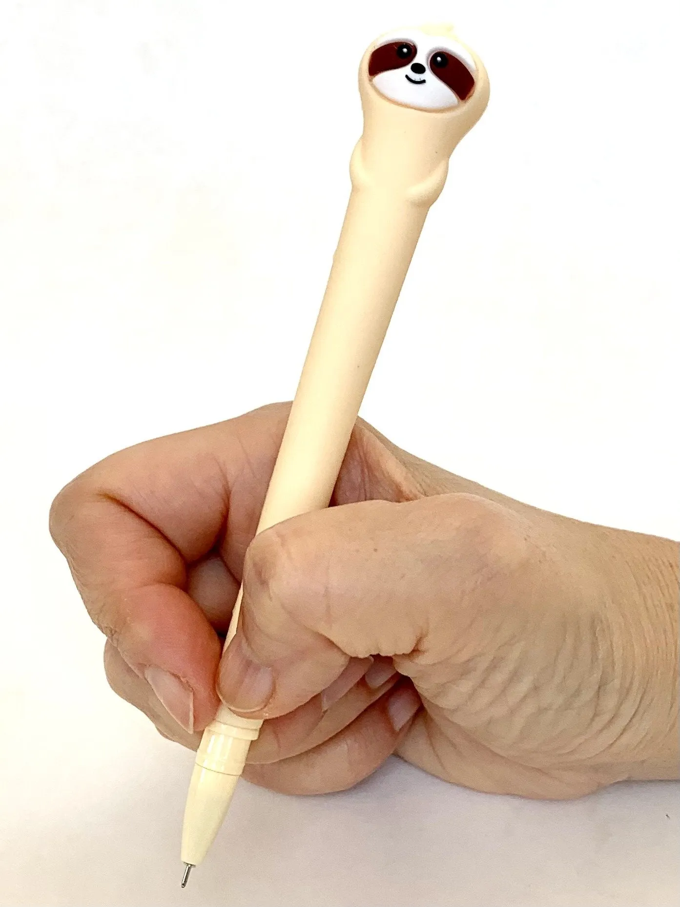 Adorable Sloth Buddy Gel Pen - Grey, Brown or Cream