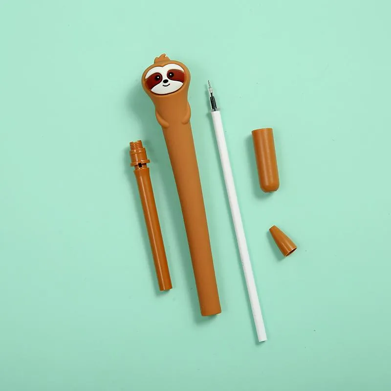 Adorable Sloth Buddy Gel Pen - Grey, Brown or Cream