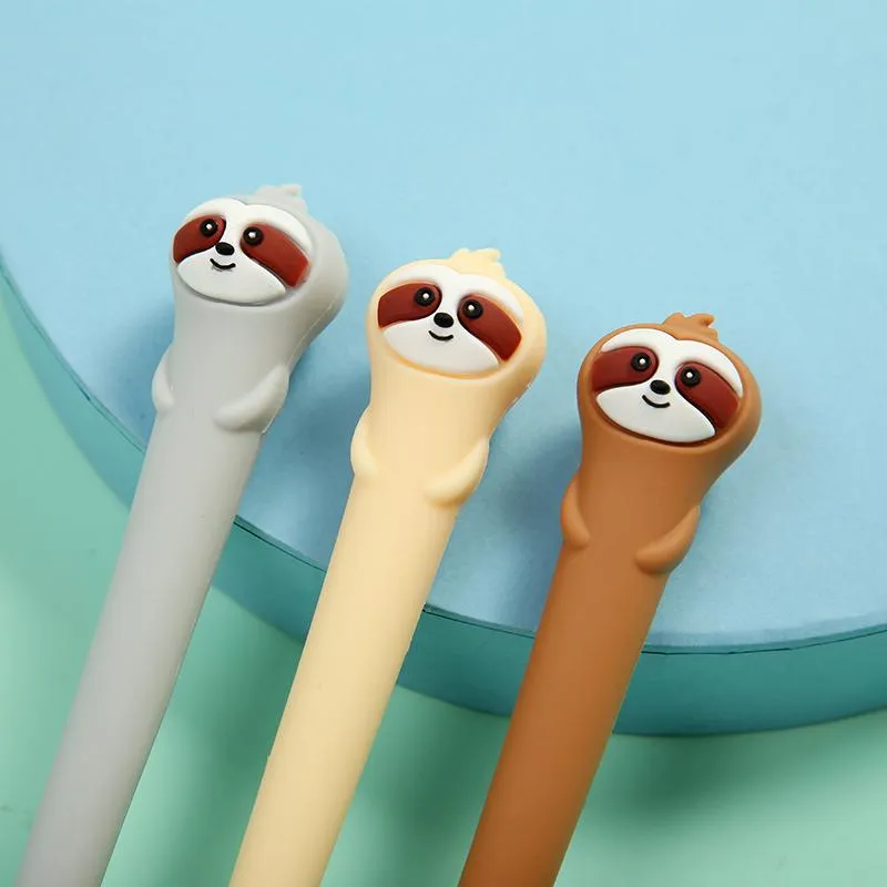 Adorable Sloth Buddy Gel Pen - Grey, Brown or Cream