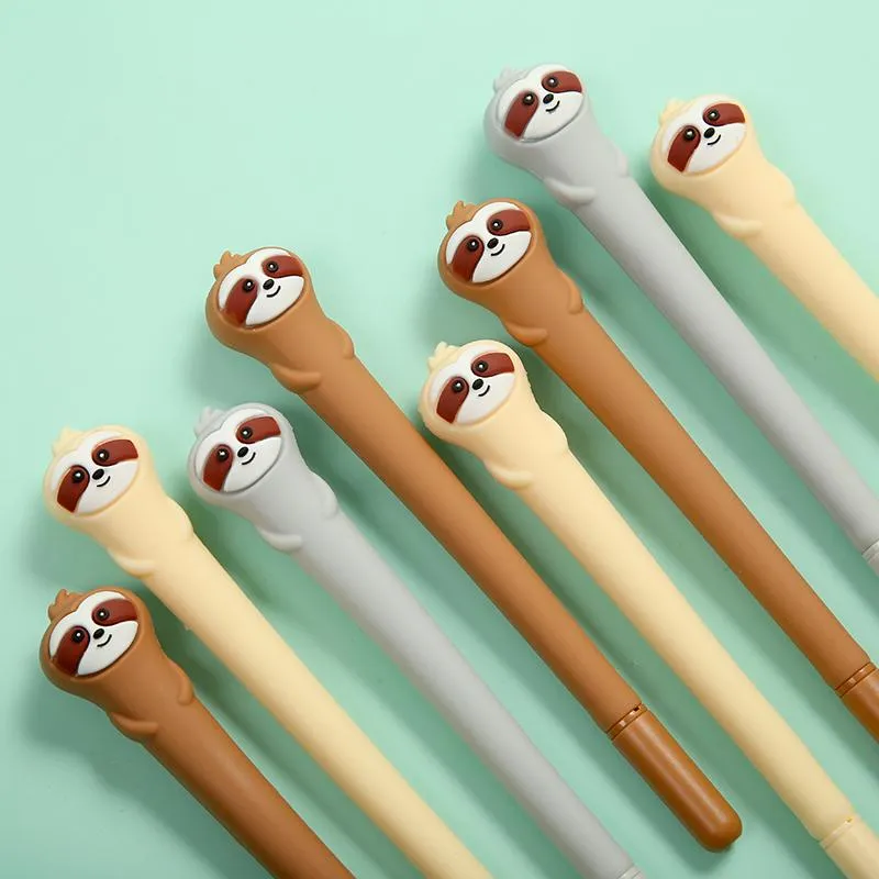 Adorable Sloth Buddy Gel Pen - Grey, Brown or Cream