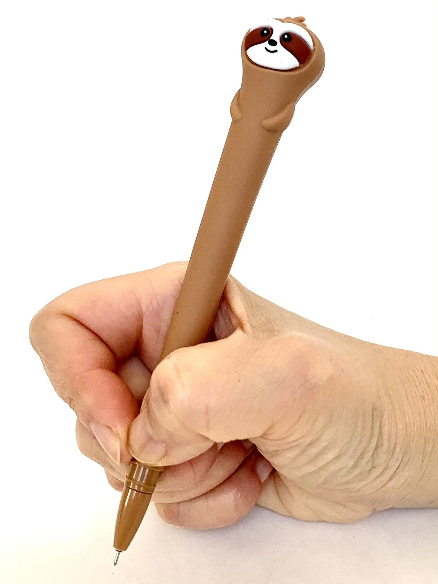 Adorable Sloth Buddy Gel Pen - Grey, Brown or Cream
