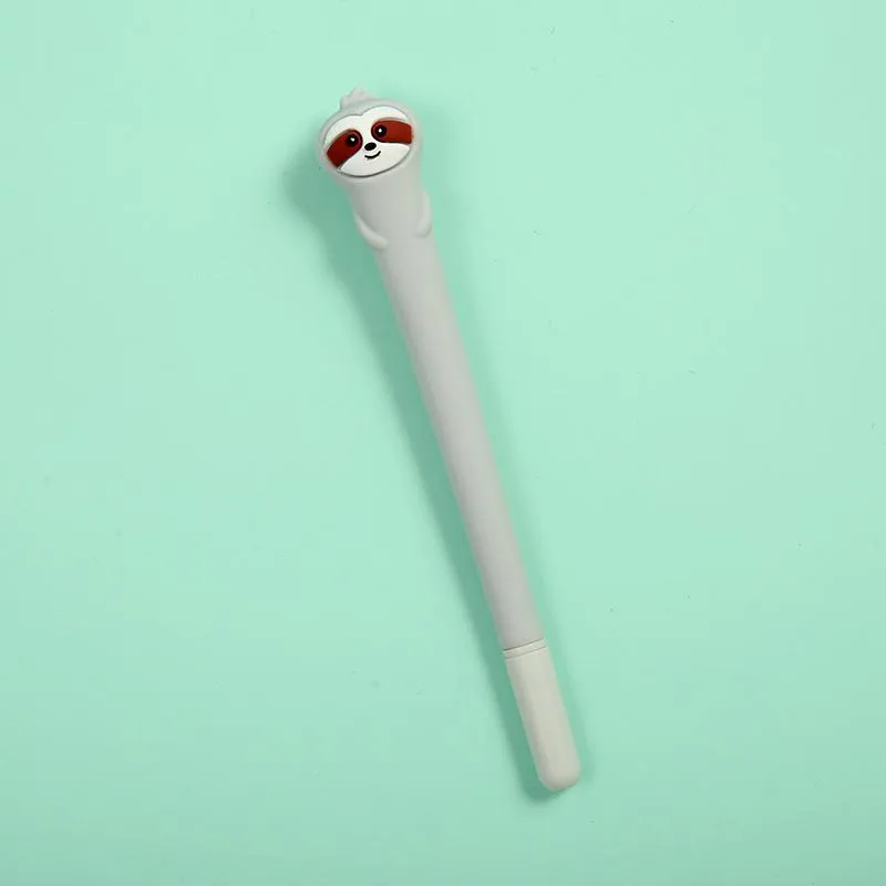 Adorable Sloth Buddy Gel Pen - Grey, Brown or Cream