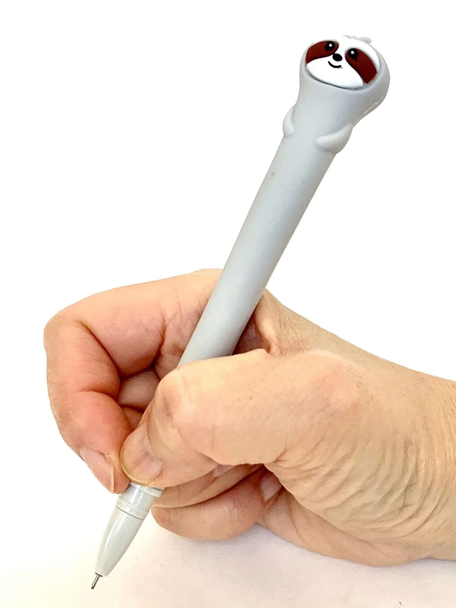 Adorable Sloth Buddy Gel Pen - Grey, Brown or Cream
