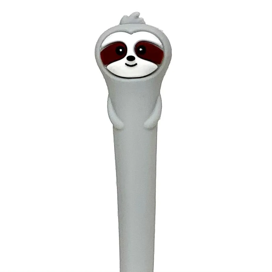 Adorable Sloth Buddy Gel Pen - Grey, Brown or Cream