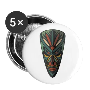 AFRICAN MASK Buttons small 1'' (5-pack)