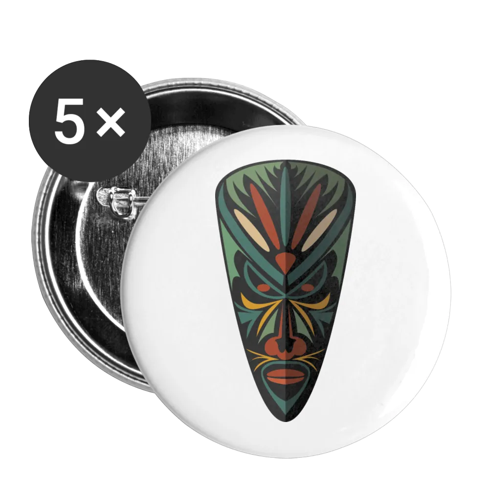 AFRICAN MASK Buttons small 1'' (5-pack)