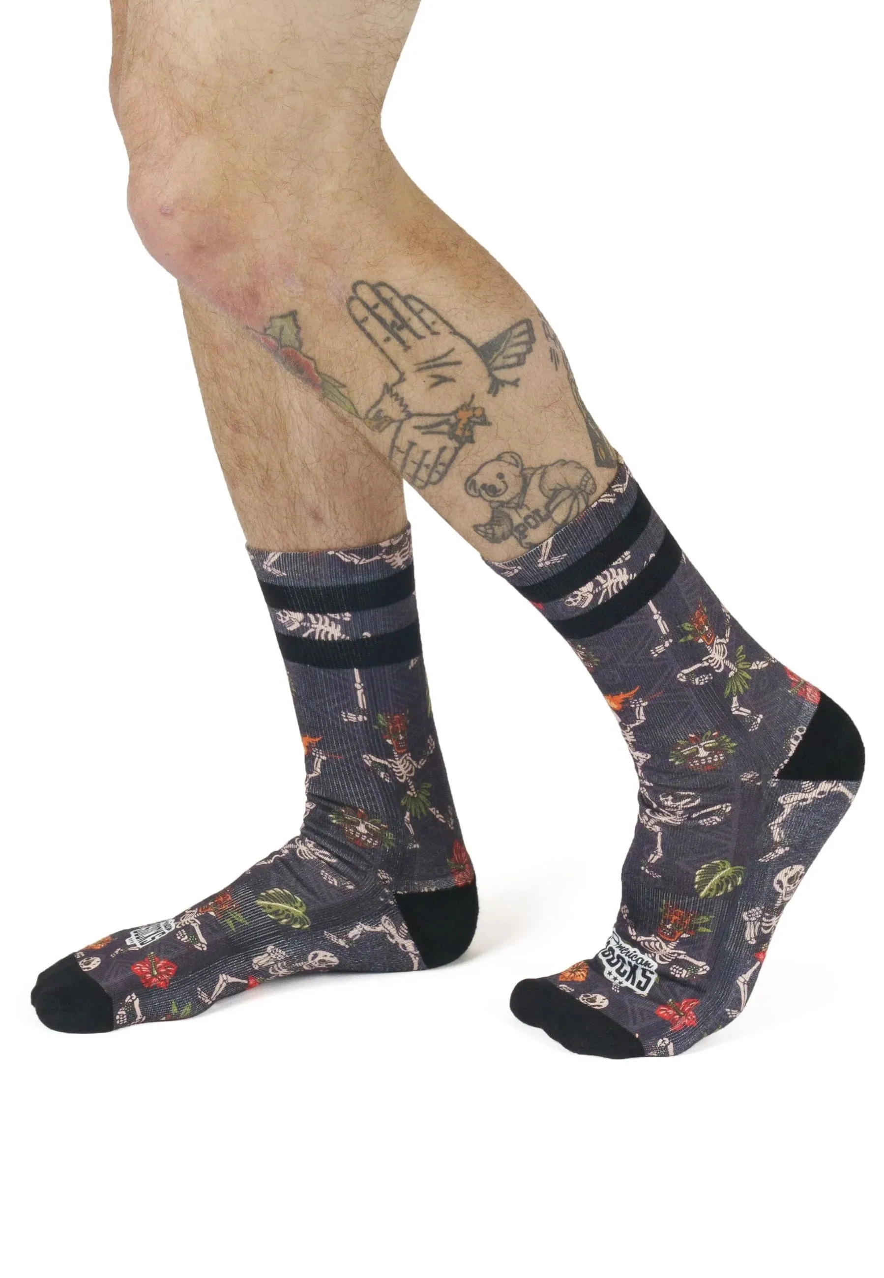 American Socks - Dancing Skeletons Mid High Black - Socks