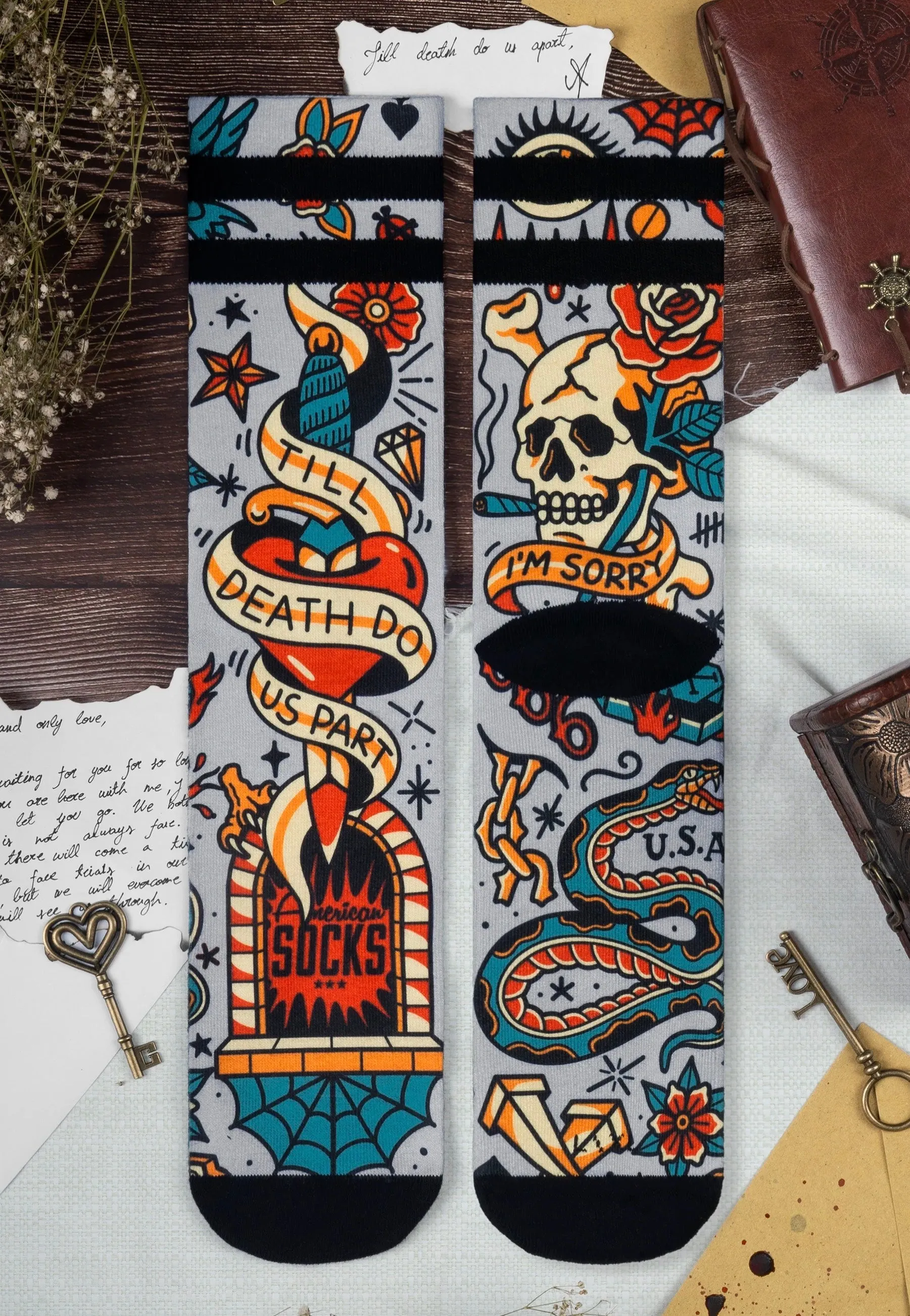 American Socks - Till Death Do Us Part Mid High - Socks