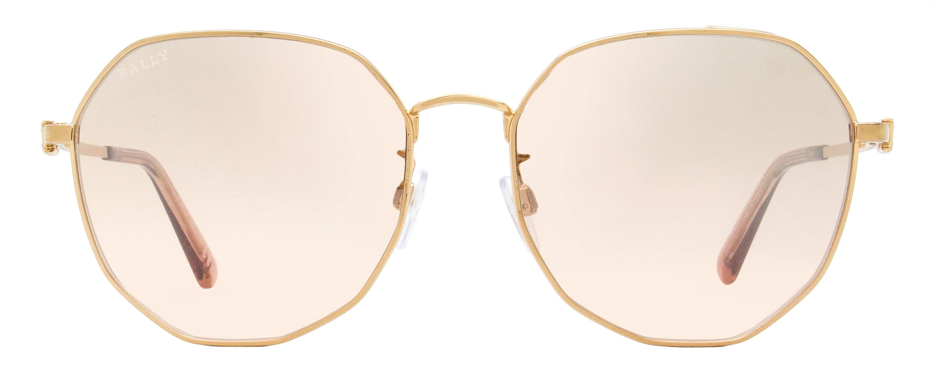 Bally Women's Geometric Sunglasses BY0093D 33Z Gold/Rose 58mm