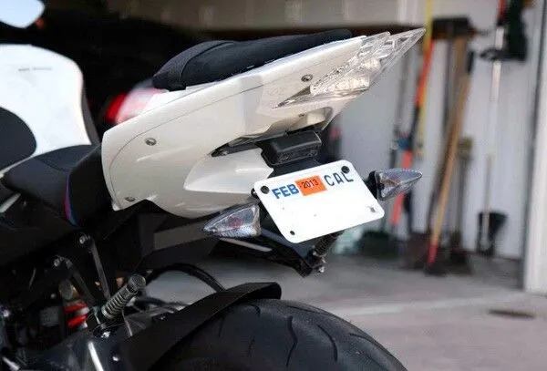 BMW S1000RR White Fender Eliminator / Tail Tidy / Plate Bracket   S1000R & HP4