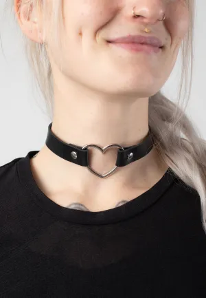 Bullet69 - Heart Neckband Black - Choker