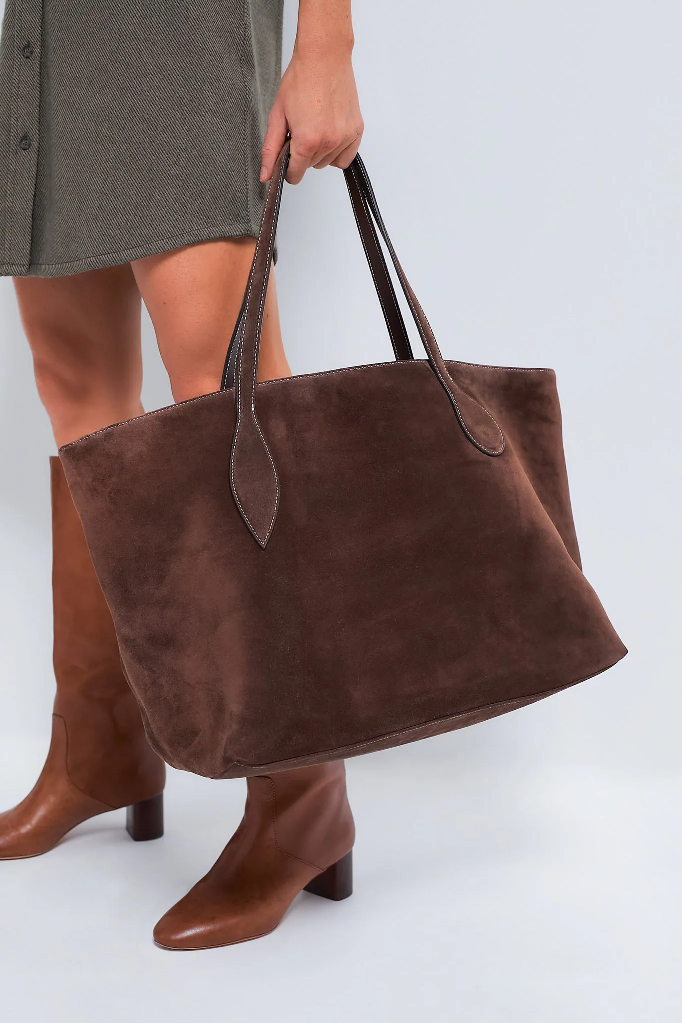 Dark Brown Sprout Mega Tote