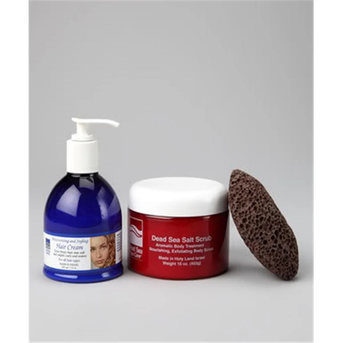 Dead Sea Spa Care DEADSEA-5 16 oz Dry Dead Sea Salt Scrub&#44; Pumice Stone and Moisturizing Hair Cream