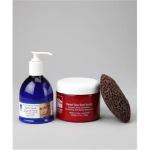 Dead Sea Spa Care DEADSEA-5 16 oz Dry Dead Sea Salt Scrub&#44; Pumice Stone and Moisturizing Hair Cream