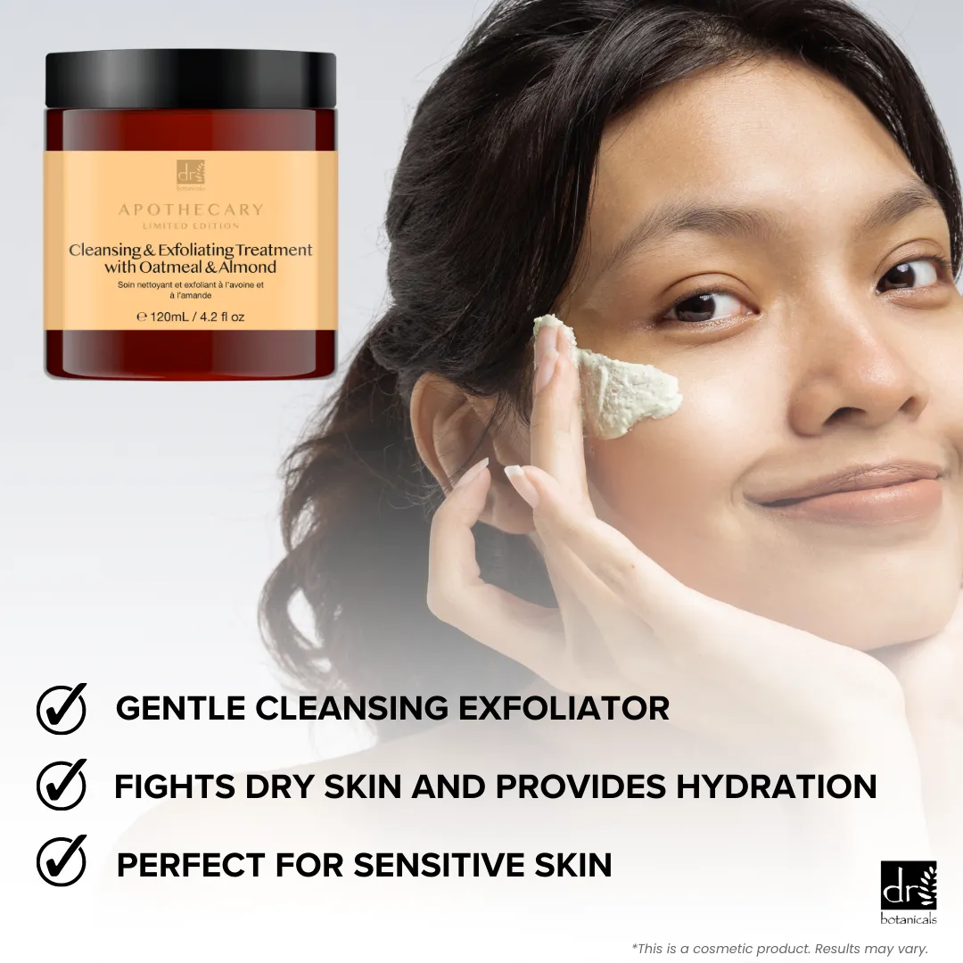 Dr Botanicals Cleansing & Exfoliating Treatment with Oatmeal & Almond 120ml