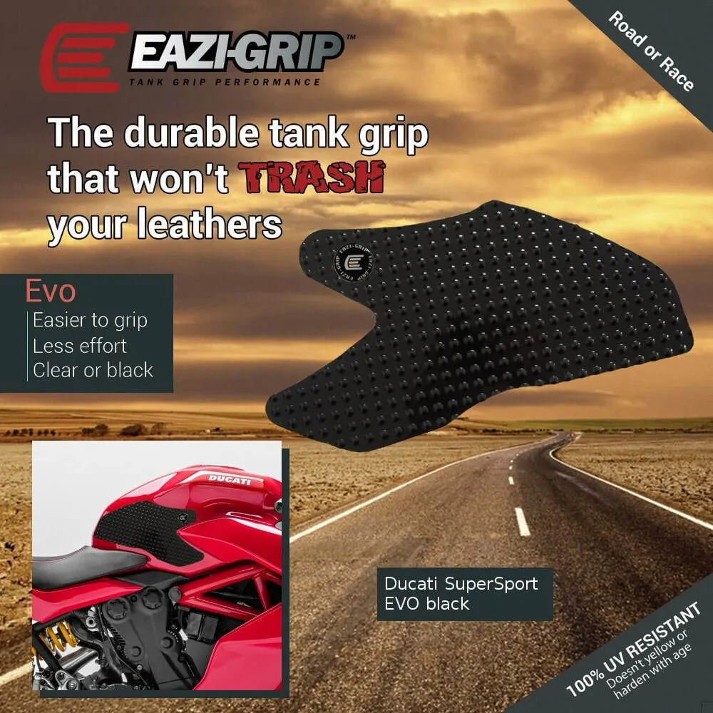 Ducati SuperSport 950 - Eazi-Grip Evo Tank Grip Traction Pads 2017    Black