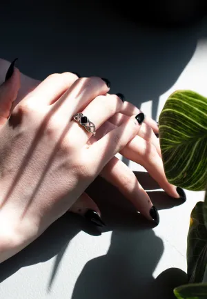 etNox - Keltischer Kristall Silver - Ring