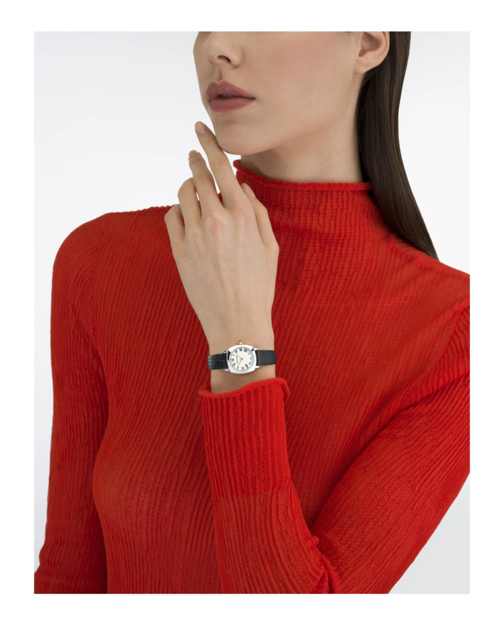 Ferragamo Soft Square Leather Watch