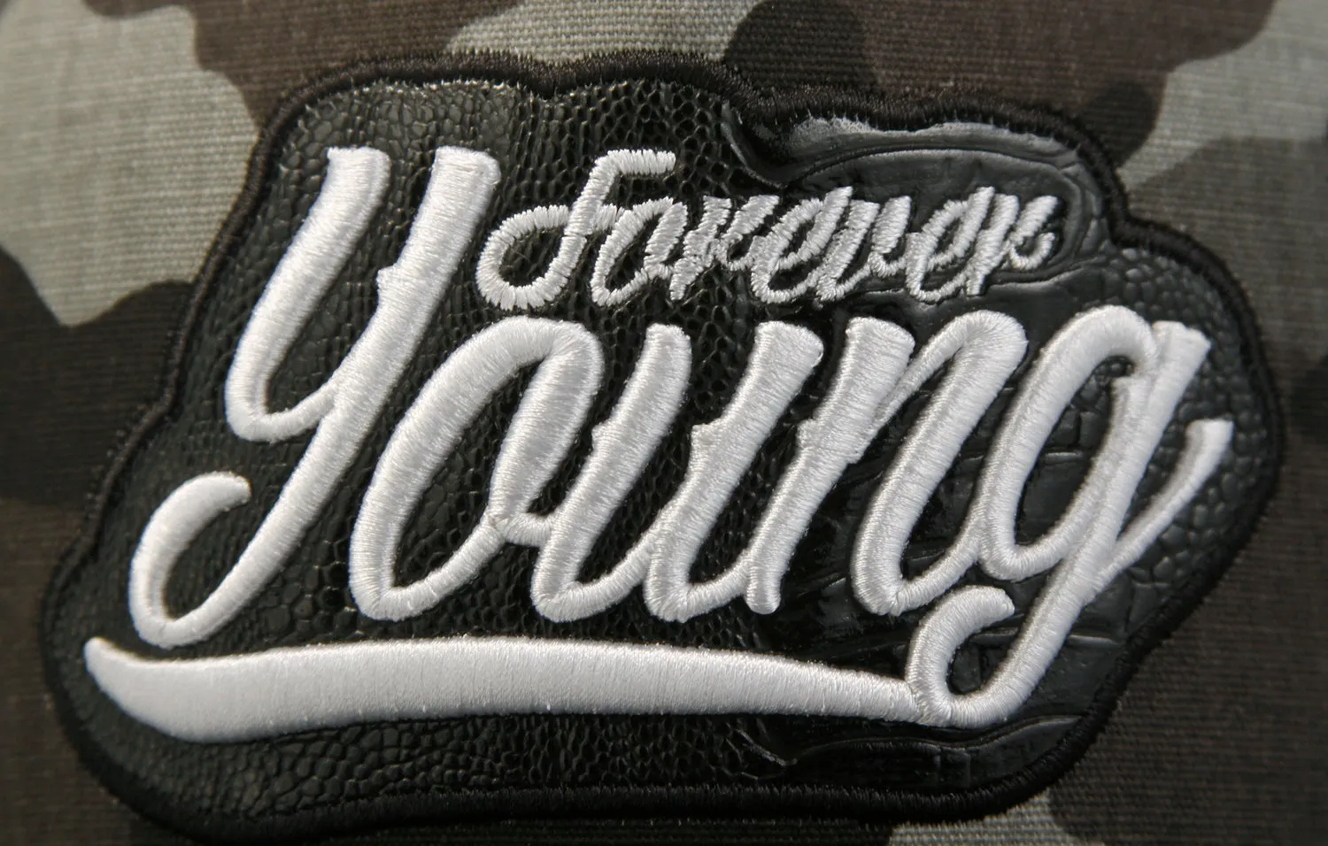Flat Fitty Forever Young Adjustable Buckle Back Baseball Cap Hat, Grey Camo