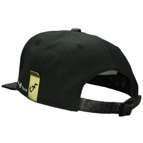 Flat Fitty Forever Young Buckle Back Cap Hat, Black, One Size