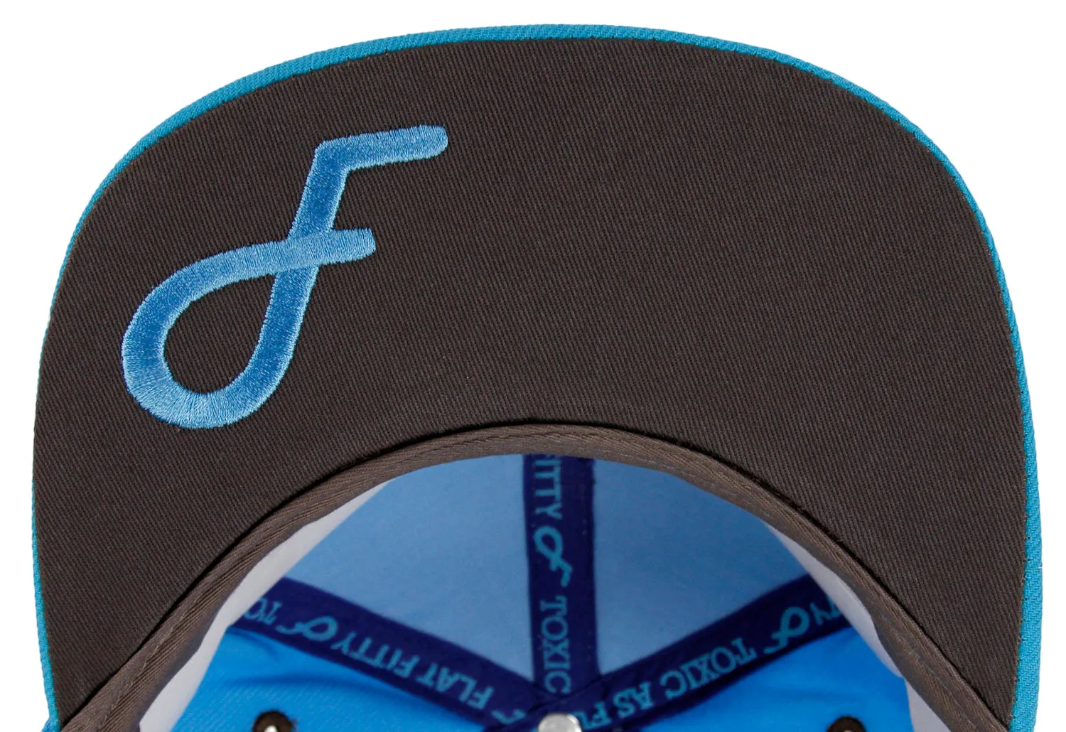 Flat Fitty LeToxic Toxic As F**k Snapback Cap Hat, Light Blue