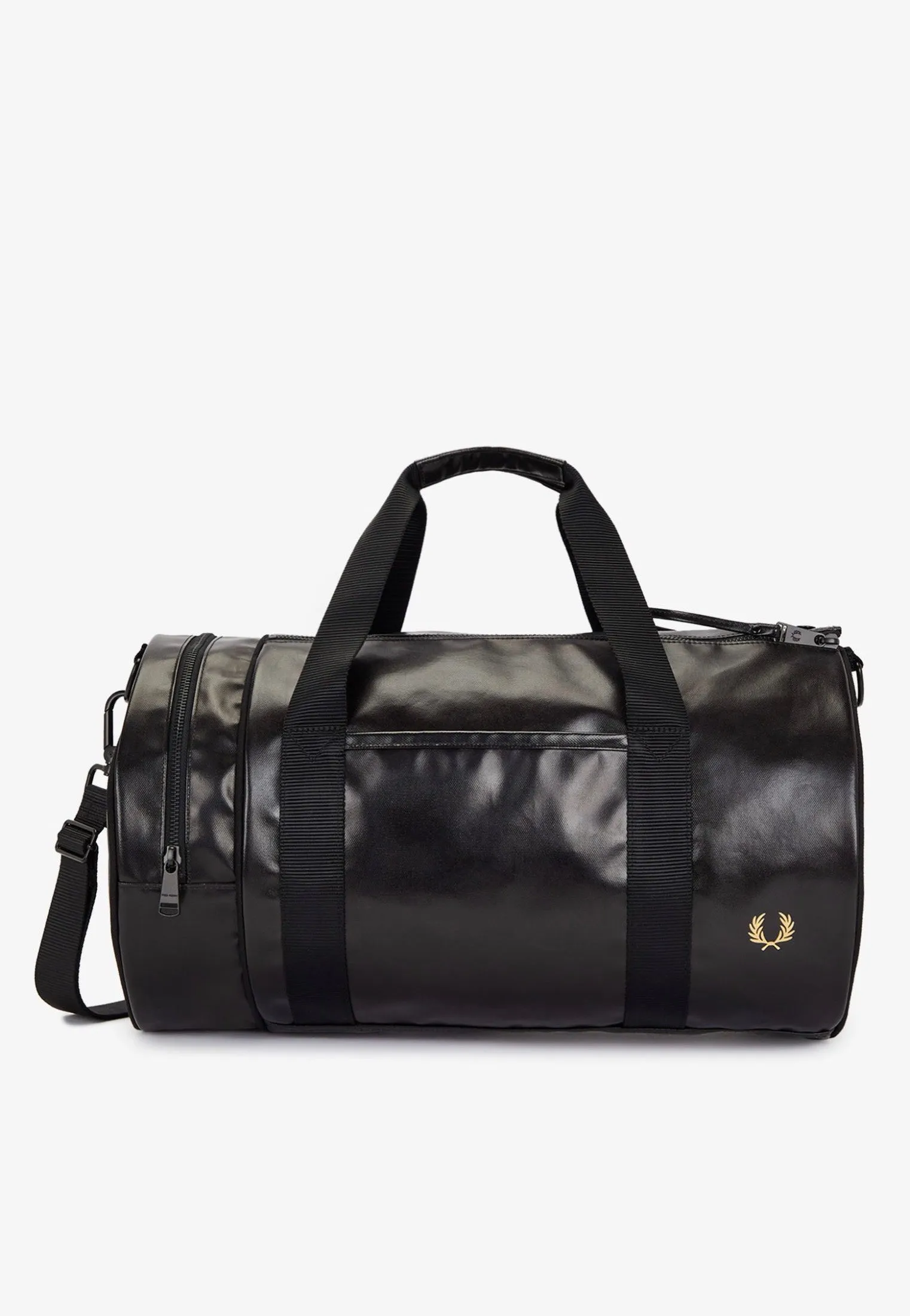 Fred Perry - Tonal Classic Barrel Black/Gold - Dufflebag