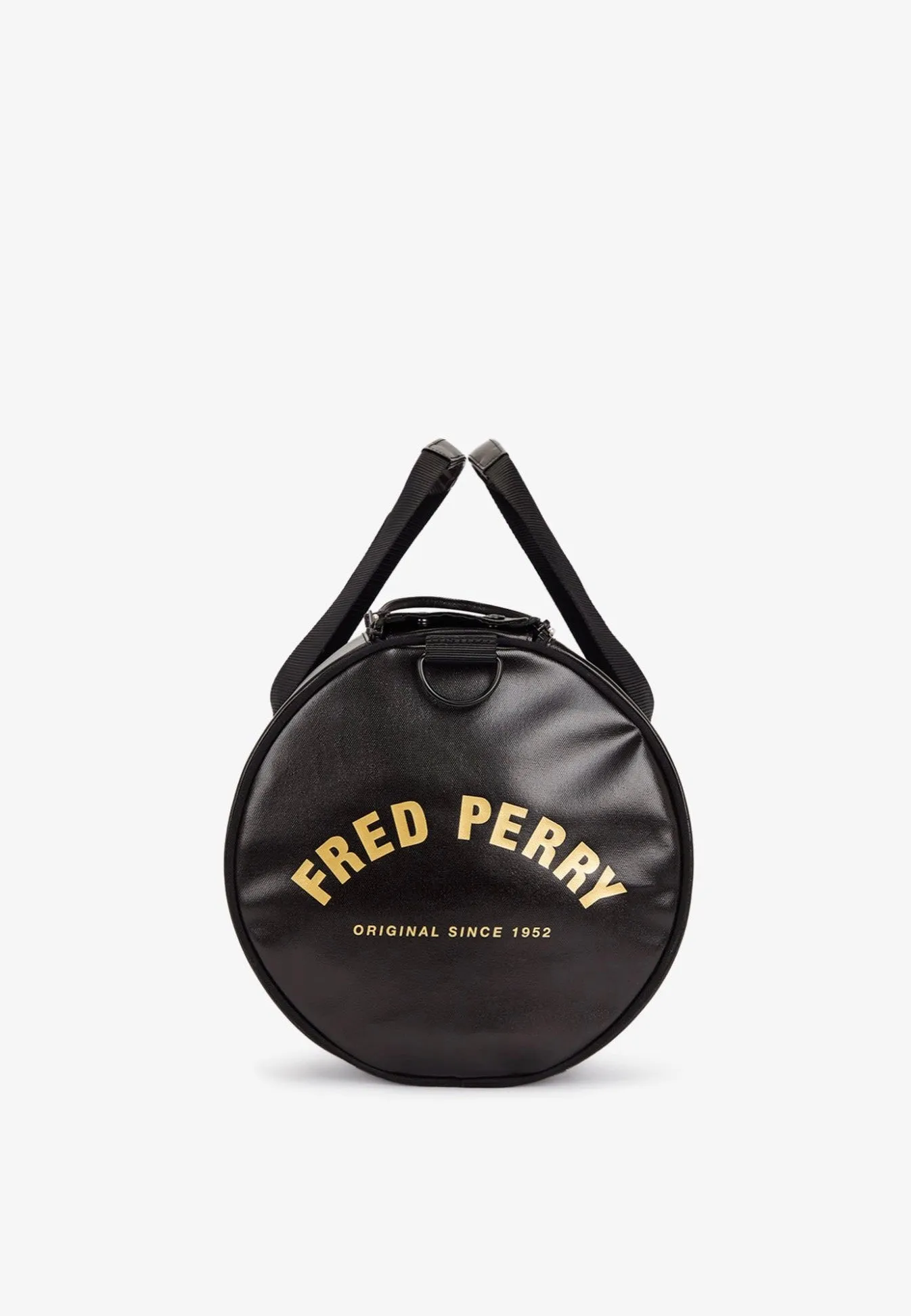 Fred Perry - Tonal Classic Barrel Black/Gold - Dufflebag