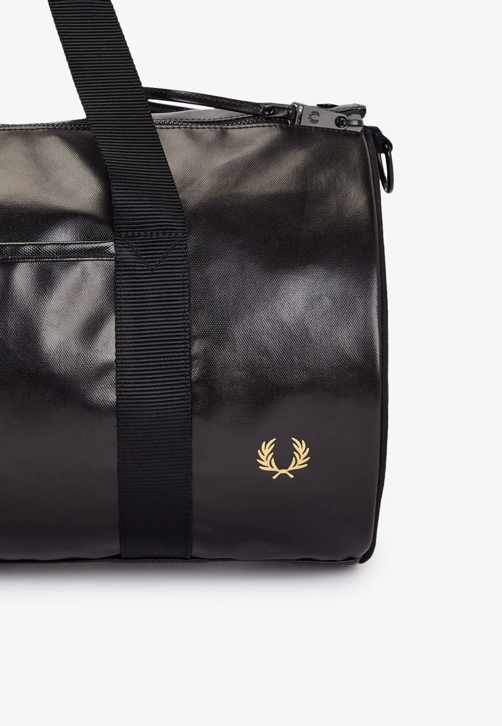 Fred Perry - Tonal Classic Barrel Black/Gold - Dufflebag