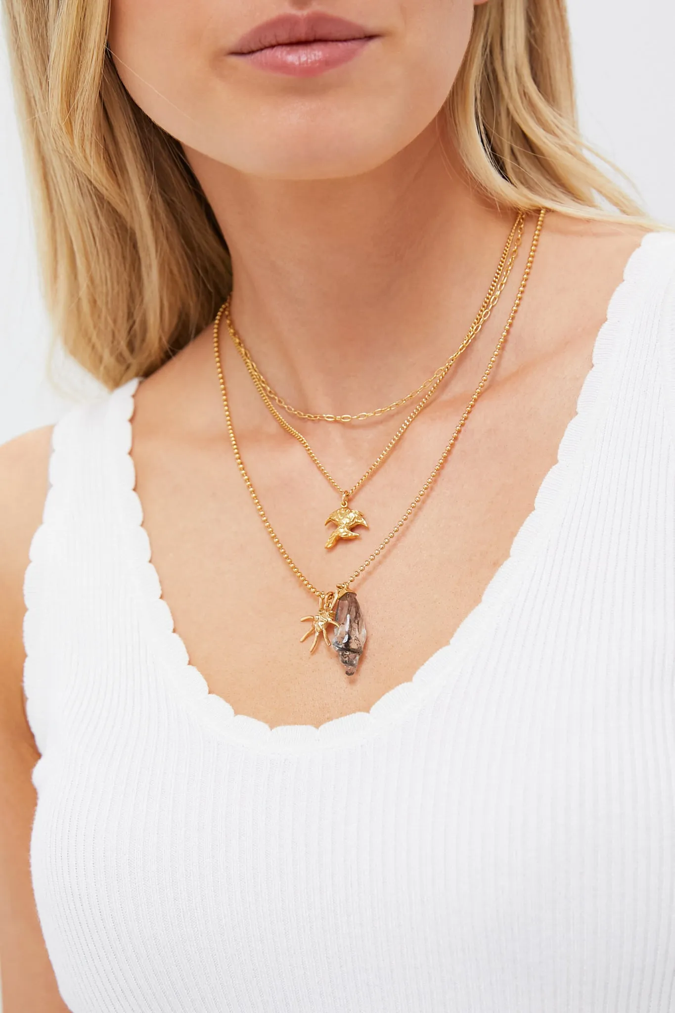 Gold Reverie Chain Charm Necklace