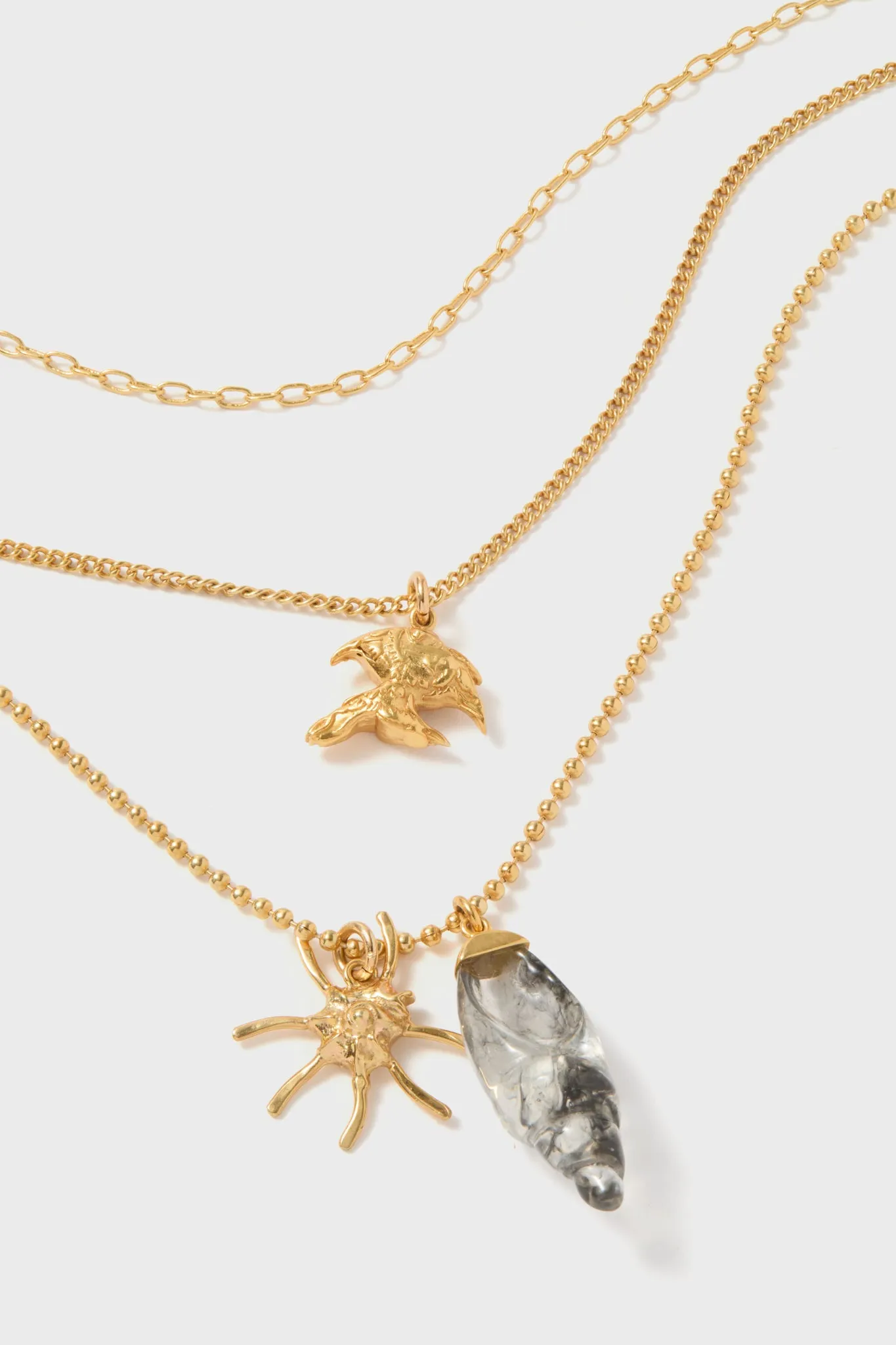 Gold Reverie Chain Charm Necklace
