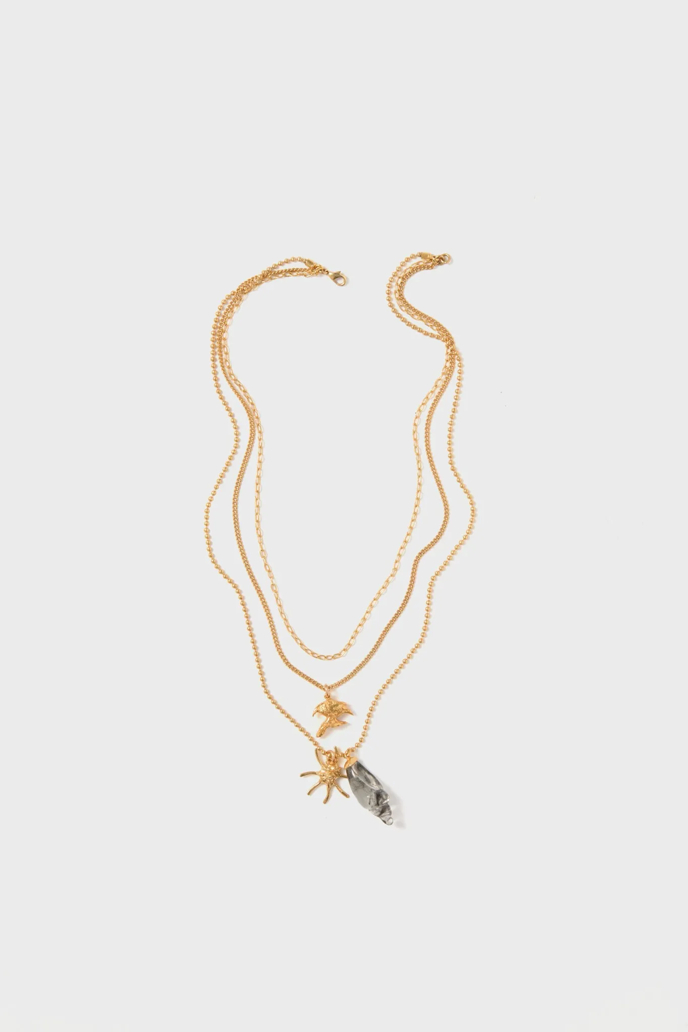 Gold Reverie Chain Charm Necklace