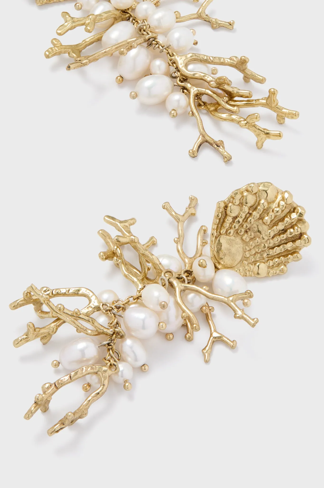 Gold Reverie Cluster Pearl Drop Earrings