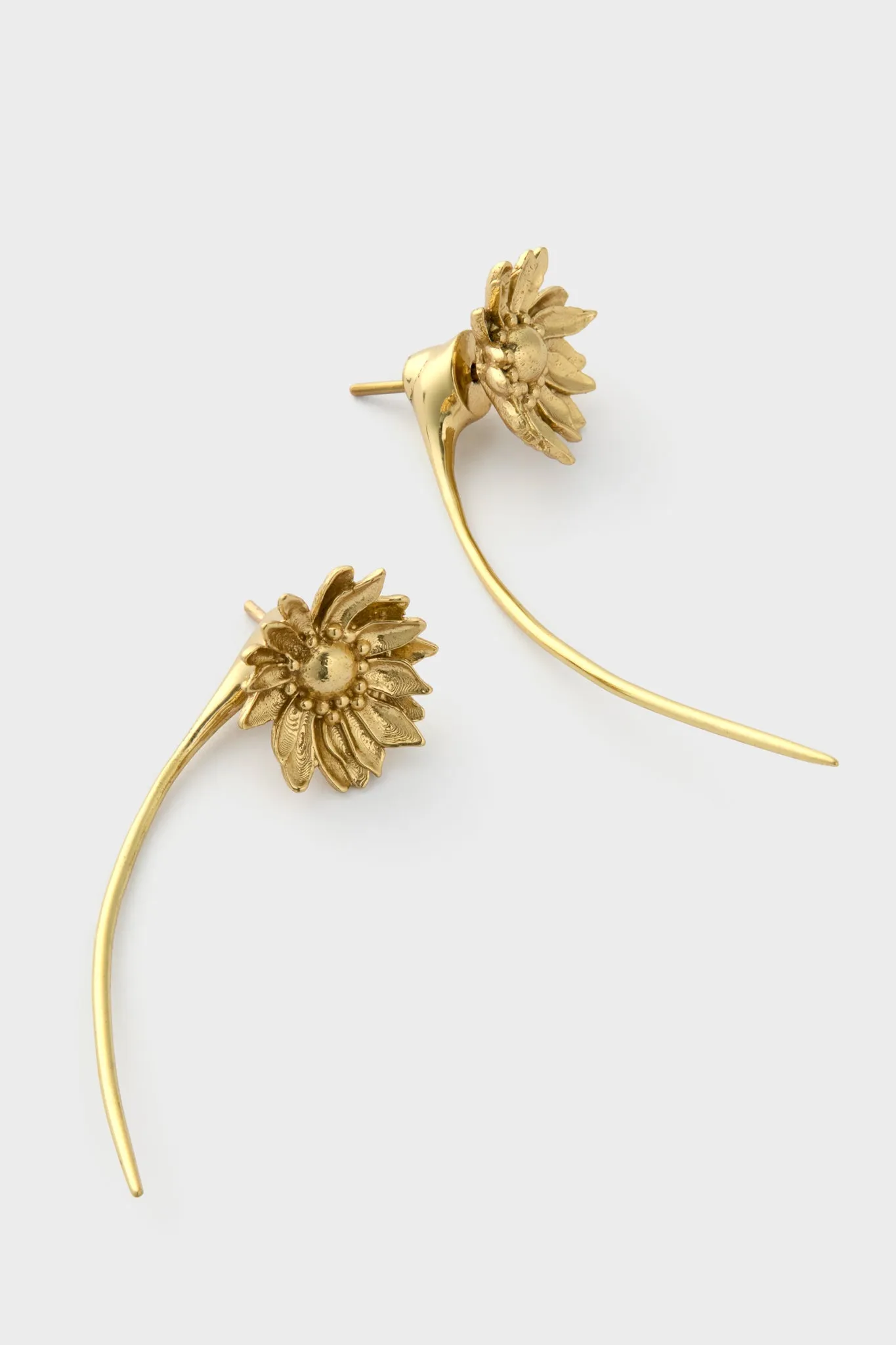 Gold Team Spirit Daisy Stem Studs