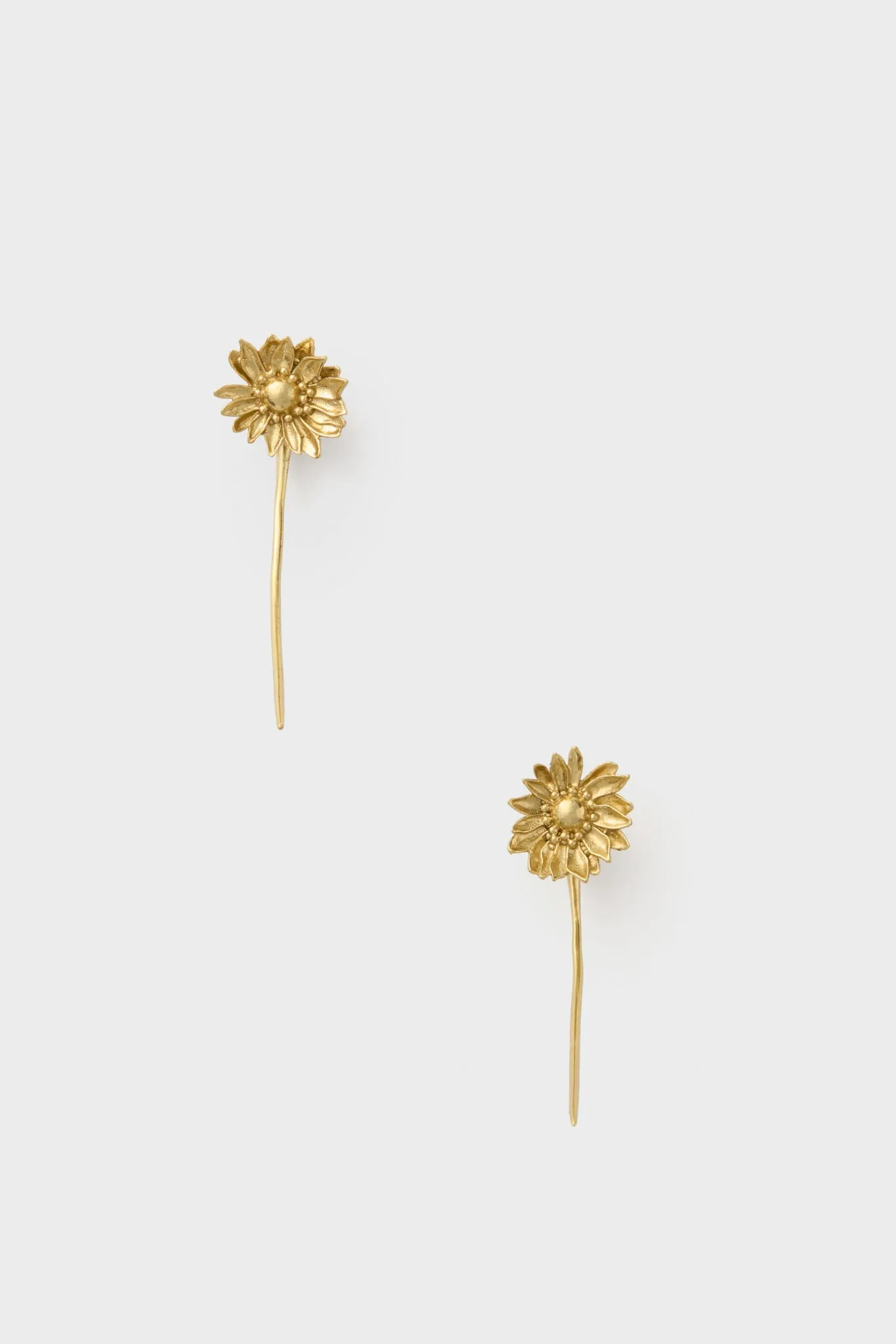 Gold Team Spirit Daisy Stem Studs