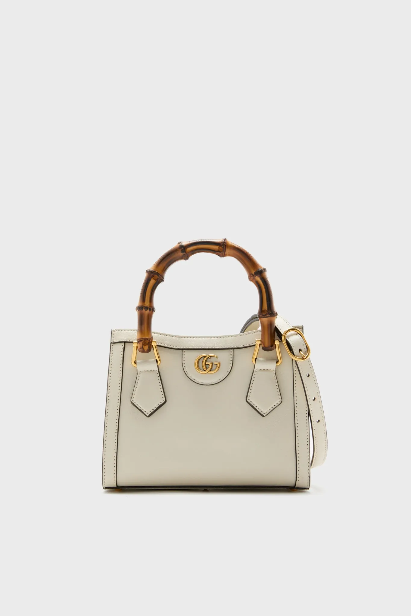 Gucci Ivory Diana Bamboo Handle Mini Tote