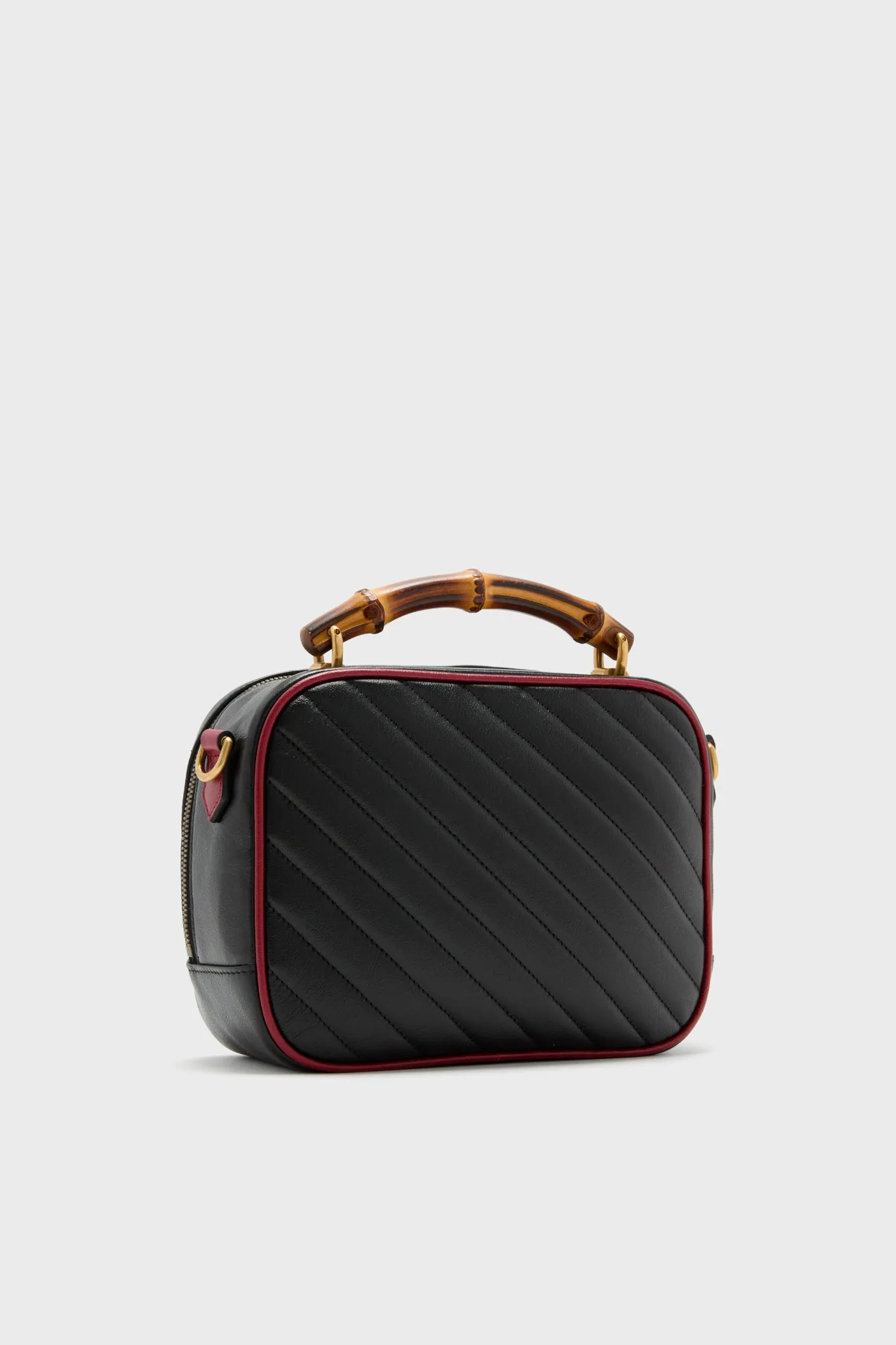 Gucci Quilted Marmont Bamboo Handle Camera Bag