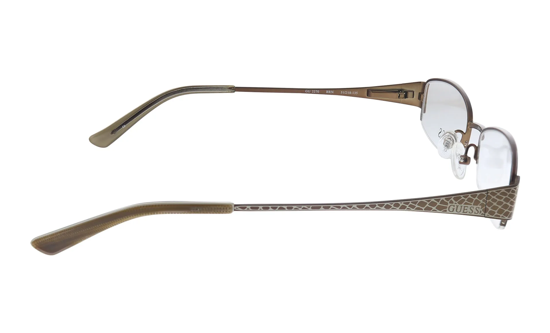 Guess  GU 2270 BRN 51mm Womens Rectangle Eyeglasses 51mm