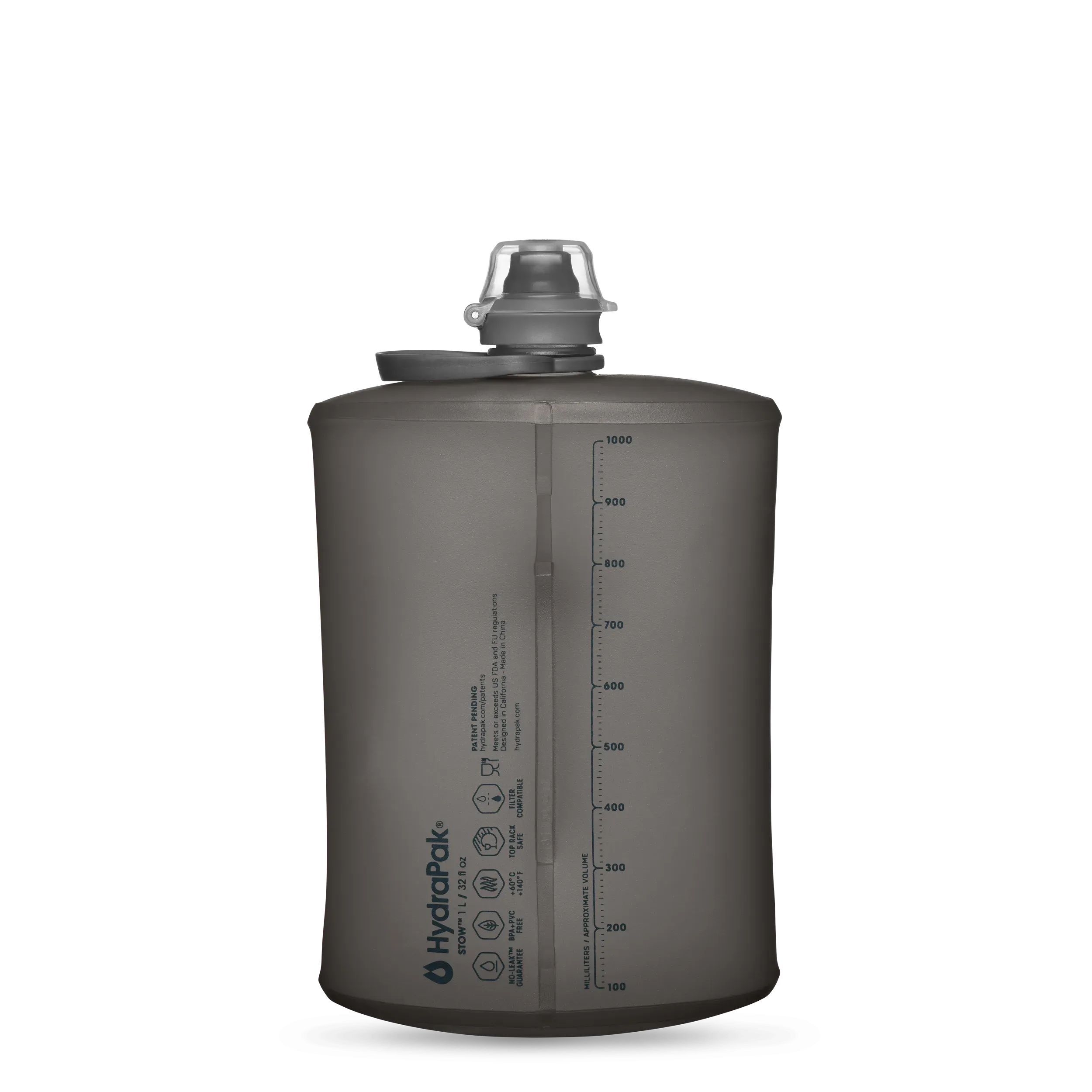 Hydrapak Stow Flexible Bottle (Mammoth Grey)