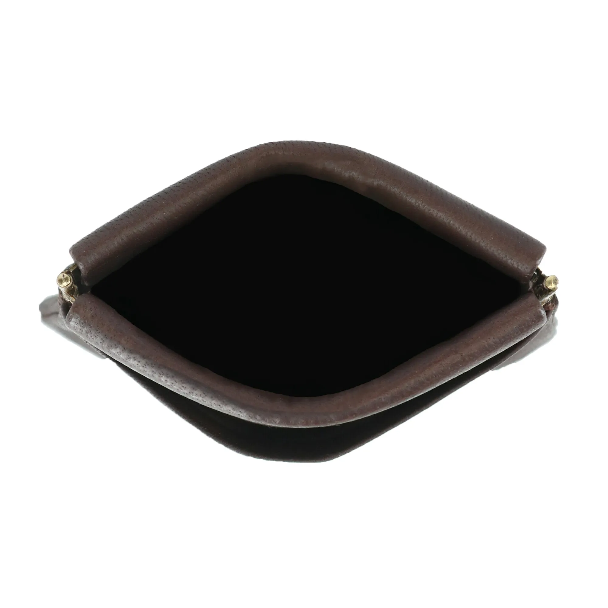 Leather Push Mouth Coin Wallet with Card Slots