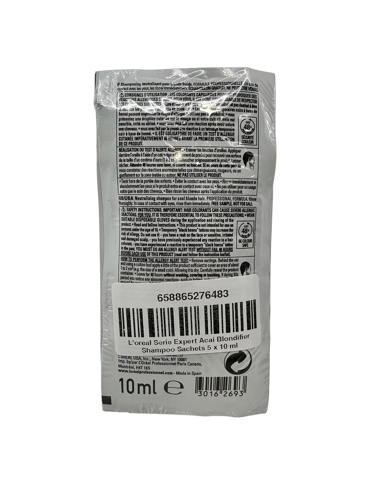 LOreal Serie Expert Acai Blondifier Shampoo Sachets 5 x 10 ml