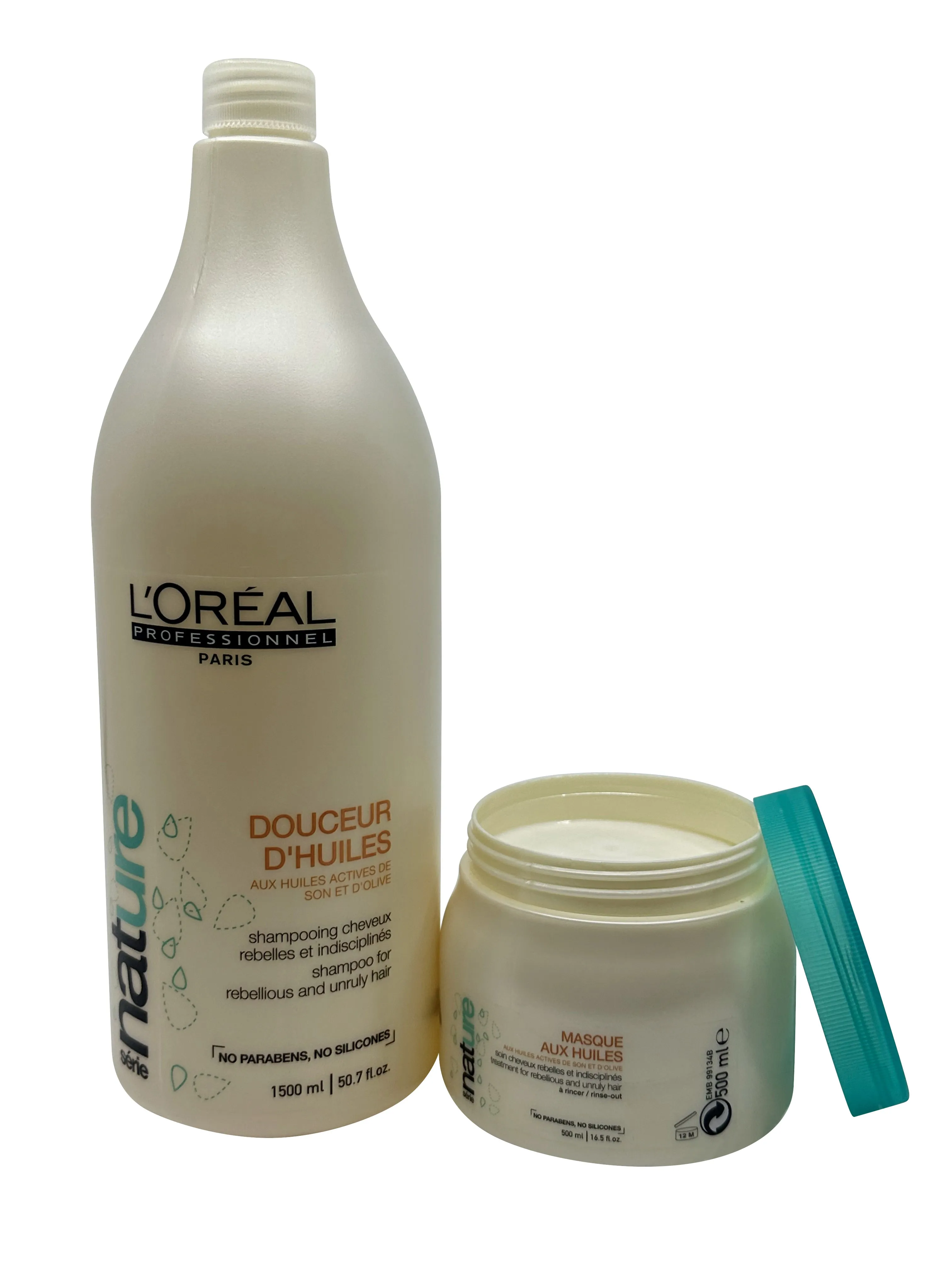 L'Oreal Source De Richesse Shampoo 8.45 OZ & Mask Aux Huiles 6.7 OZ  Set