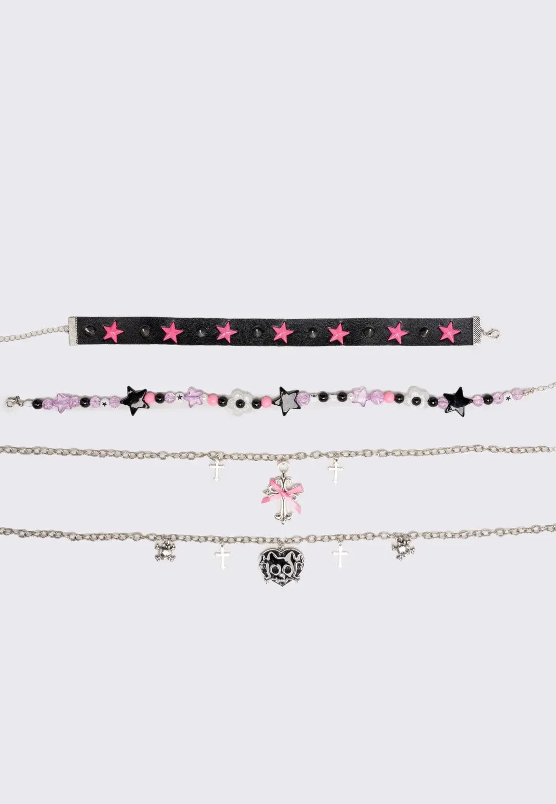 Minga London - Skeletal Passion Multichain Set of 4 - Necklace
