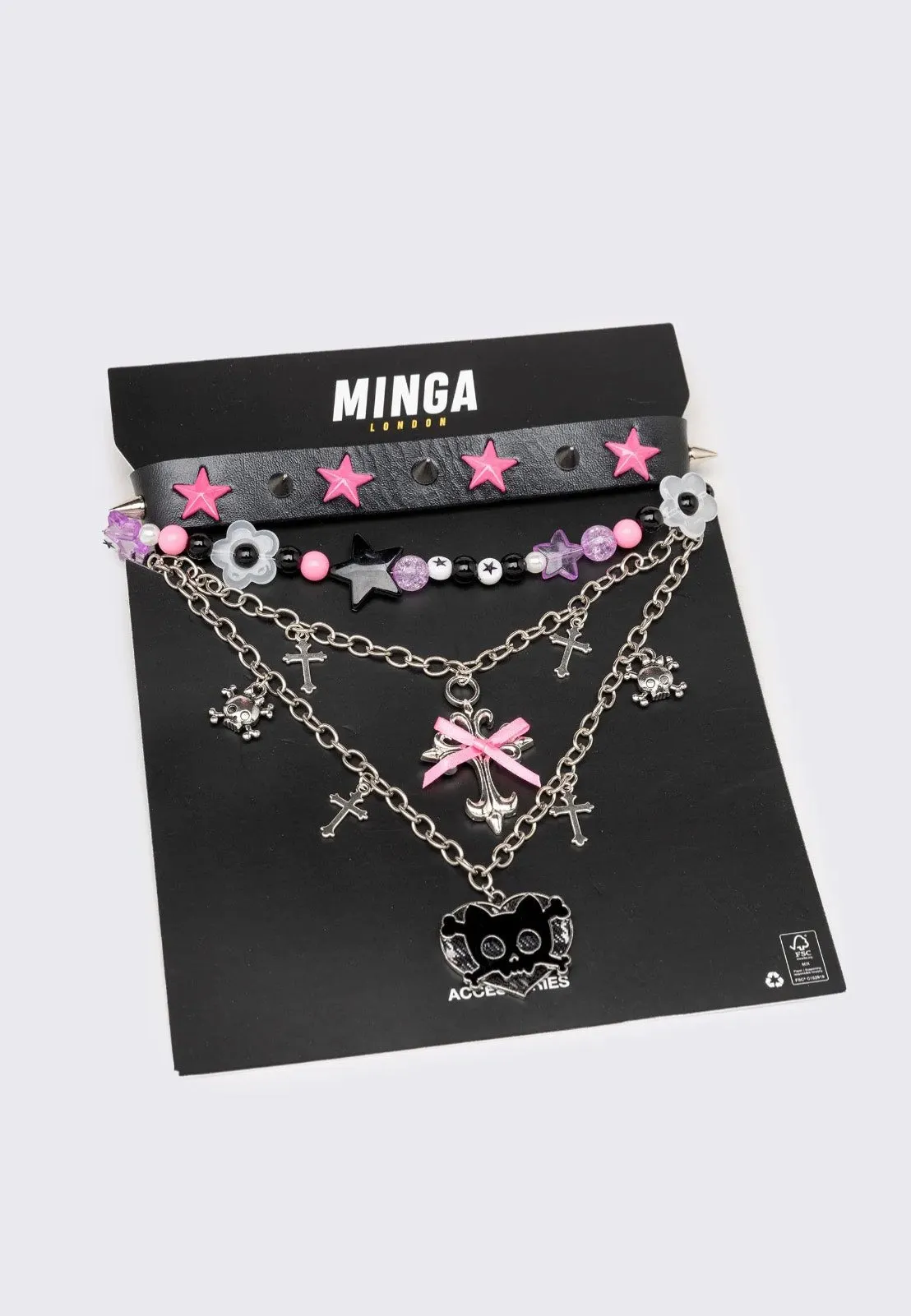 Minga London - Skeletal Passion Multichain Set of 4 - Necklace