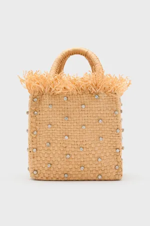 Natural Check Mate Mini Top Handle Tote