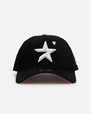 New Era Houston Astros 'Pink Satin Hearts 2.0' 9FORTY A-Frame Snapback Black/Pink