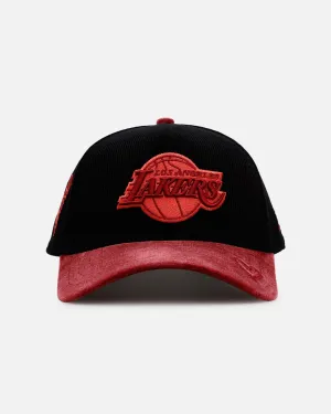 New Era Los Angeles Lakers 'Velvet Cord Certified Lover' 9FORTY A-Frame Premium Corduroy Snapback Black