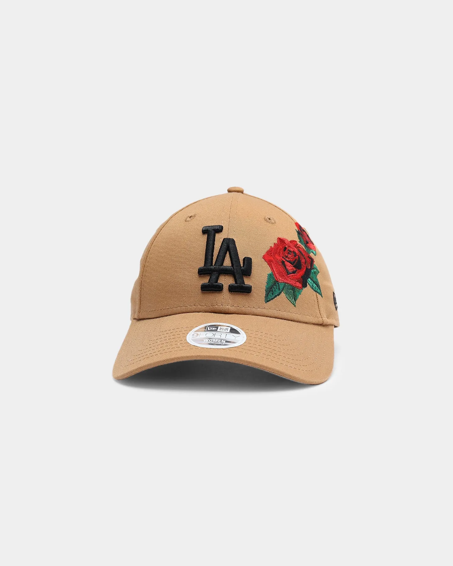 New Era Women's Los Angeles Dodgers Rose Hit 9FORTY Strapback Wheat/Black