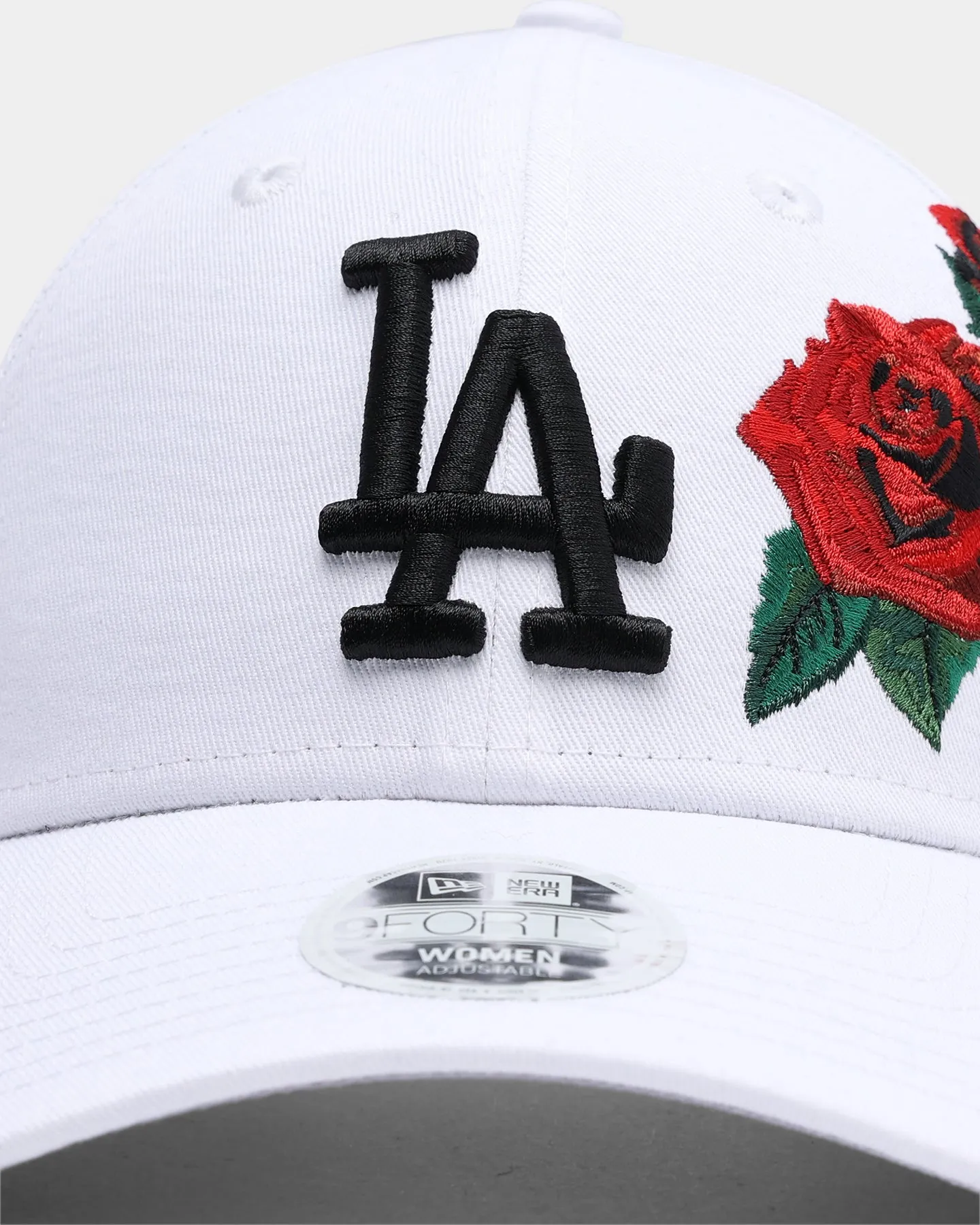 New Era Women's Los Angeles Dodgers Rose Hit 9FORTY Strapback White/Black